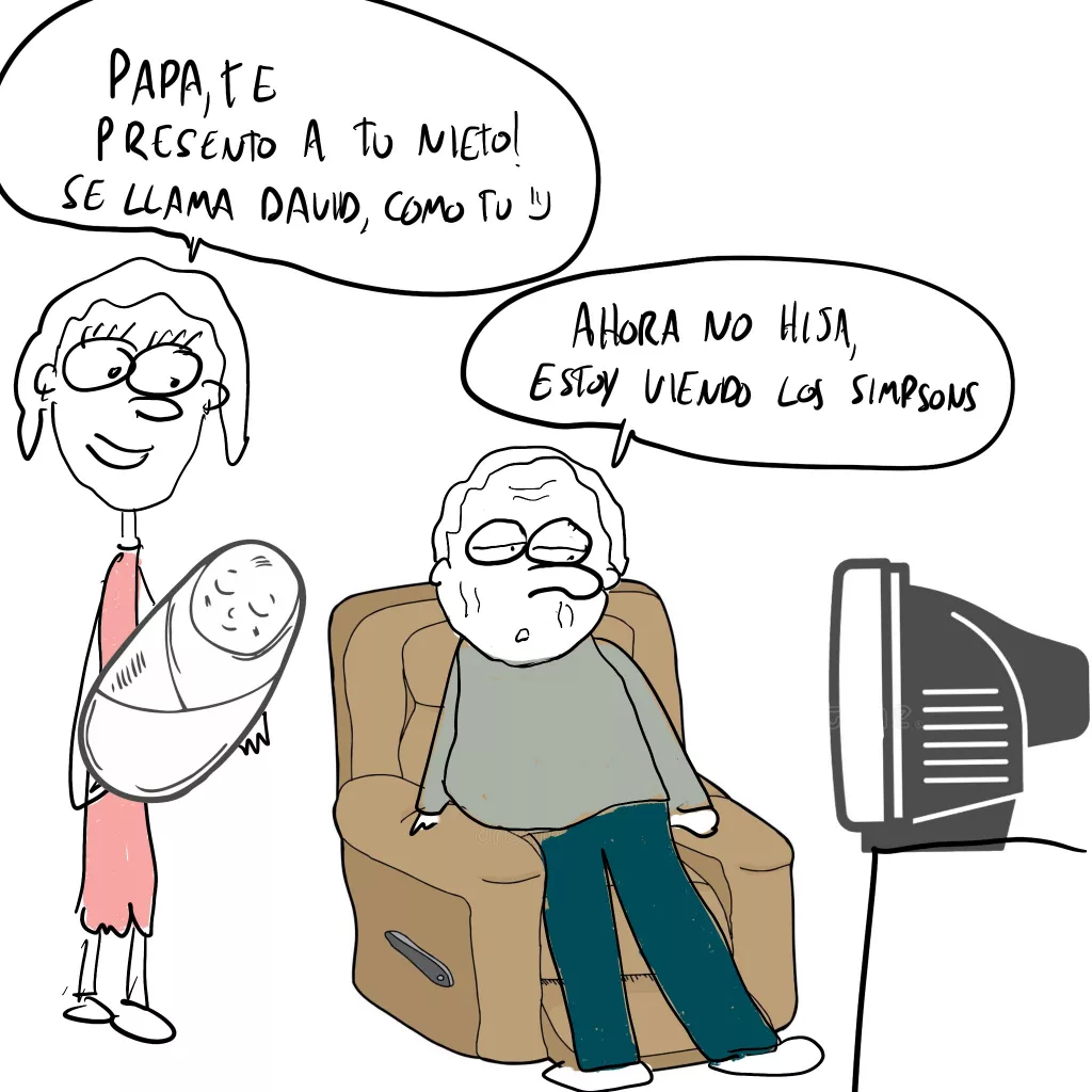 viendo los simpsons
